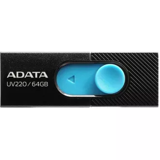 ADATA Flash disk 64 GB UV220, USB 2.0 Dash Drive, črna/modra