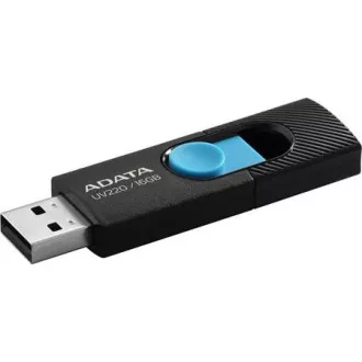 ADATA Flash disk 64 GB UV220, USB 2.0 Dash Drive, črna/modra