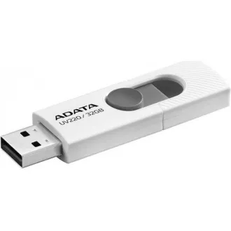 ADATA Flash disk 32 GB UV220, USB 2.0 Dash Drive, bel/siv ADATA Flash disk 32 GB UV220, USB 2.0 Dash Drive, bel/siv