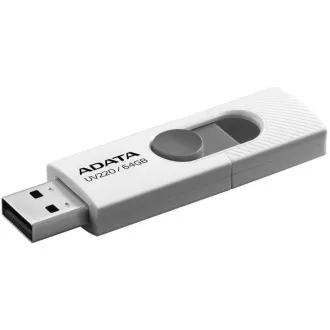 ADATA Flash disk 64 GB UV220, USB 2.0 Dash Drive, bel/siv