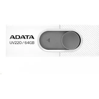 ADATA Flash disk 64 GB UV220, USB 2.0 Dash Drive, bel/siv
