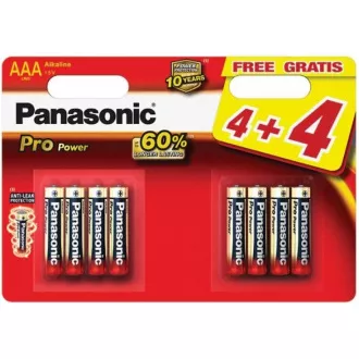 PANASONIC alkalne baterije - Pro Power AAA 4 4F 1, 5V paket - 8 kosov