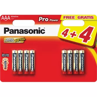 PANASONIC alkalne baterije - Pro Power AAA 4 4F 1, 5V paket - 8 kosov