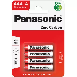 PANASONIC rdeče baterije R03RZ/4BP EU AAA 1, 5V (Blistr 4pcs)