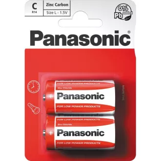 PANASONIC Rdeče baterije R14RZ/2BP EU C 1, 5V (Blistr 2pcs)