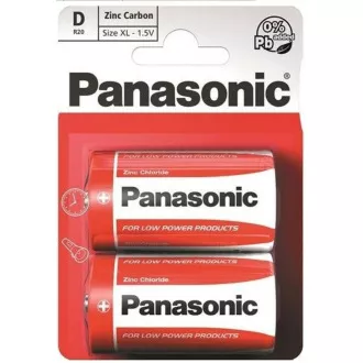 PANASONIC Rdeče baterije R20RZ/2BP EU D 1, 5V (Blistr 2pcs)