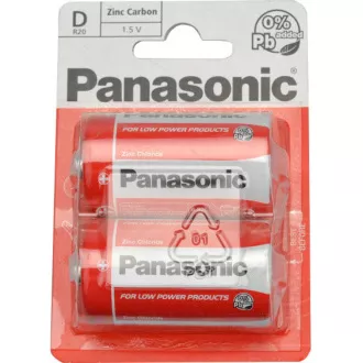 PANASONIC Rdeče baterije R20RZ/2BP EU D 1, 5V (Blistr 2pcs)