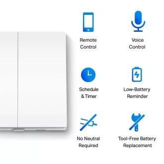 TP-Link Tapo S220 pametno enosmerno 2-polno stikalo
