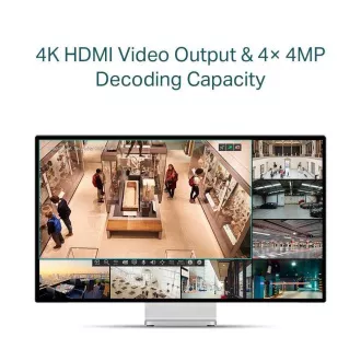 TP-Link VIGI NVR1008H-8P, videorekorder, 8 kanalov, 8xPoE, 1x100Mb/s LAN, 1xVGA, 1xHDMI, 2xUSB2.0