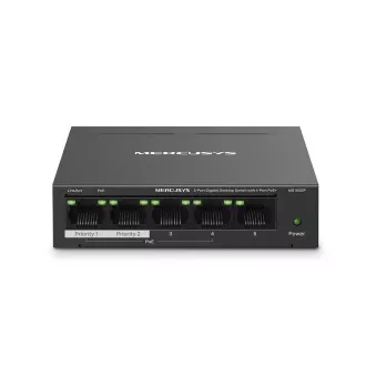 MERCUSYS stikalo MS105GP (5xGbE, 4xPoE , 65W, brez ventilatorja)