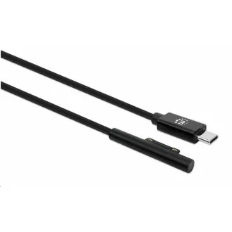 Manhattan polnilni kabel, Polnilni kabel Surface Connect z USB-C (M/M), 15 V / 3 A, 1,8 m, črn
