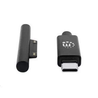 Manhattan polnilni kabel, Polnilni kabel Surface Connect z USB-C (M/M), 15 V / 3 A, 1,8 m, črn