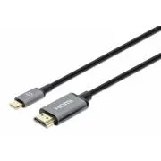 Manhattan kabel USB-C do HDMI, USB-C moški do HDMI moški, 2 m, črn