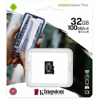 Kartica Kingston MicroSDHC 32 GB Canvas Select Plus 100R A1 C10   adapter SD