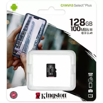 Kingston MicroSDXC 128 GB Canvas Select Plus 100R A1 C10 - 1 kos
