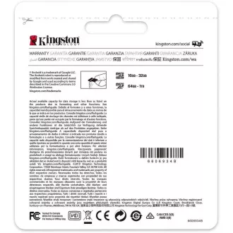 Kingston MicroSDXC 128 GB Canvas Select Plus 100R A1 C10 - 1 kos