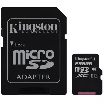 Kartica Kingston MicroSDXC 256 GB Canvas Select Plus 100R A1 C10   adapter SD
