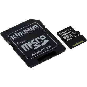 Kartica Kingston MicroSDXC 256 GB Canvas Select Plus 100R A1 C10   adapter SD