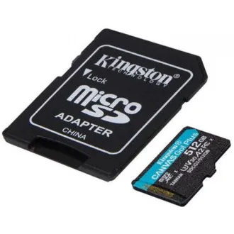 Kingstonova kartica MicroSDXC 512GB Canvas Go! Plus, R:170/W:90MB/s, razred 10, UHS-I, U3, V30, A2   adapter - Rabljeno