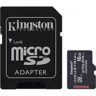 Kingstonova kartica MicroSDHC 16 GB Industrial C10 A1 pSLC   adapter SD