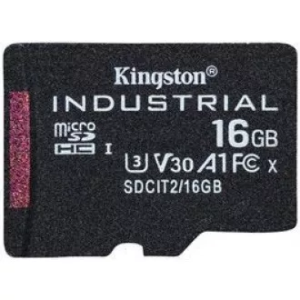 Kingstonova kartica MicroSDHC 16 GB Industrial C10 A1 pSLC v enem paketu
