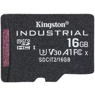 Kingstonova kartica MicroSDHC 16 GB Industrial C10 A1 pSLC v enem paketu