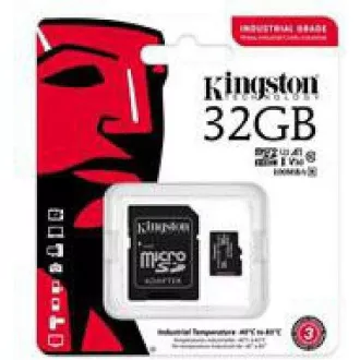 Kingstonova kartica MicroSDHC 32 GB Industrial C10 A1 pSLC   adapter SD