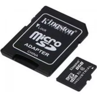 Kingstonova kartica MicroSDHC 8GB Industrial C10 A1 pSLC   adapter SD