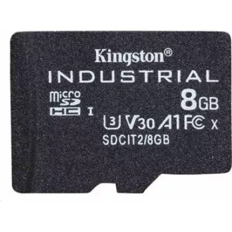 Kingstonova kartica MicroSDHC 8 GB Industrial C10 A1 pSLC v enem paketu