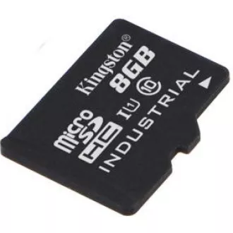 Kingstonova kartica MicroSDHC 8 GB Industrial C10 A1 pSLC v enem paketu