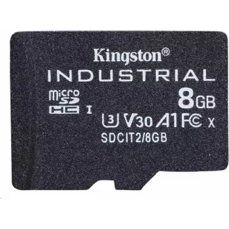 Kingstonova kartica MicroSDHC 8 GB Industrial C10 A1 pSLC v enem paketu