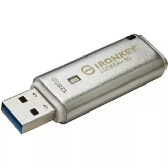 Kingstonov bliskovni disk IronKey 128 GB IKLP50 IronKey Locker  50 AES USB, s šifriranjem 256 bitov