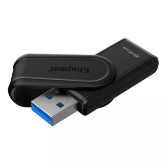 Kingstonov bliskovni disk DataTraveler Exodia S 64 GB USB3.2 Gen 1 (črn)