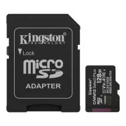 Kingston MicroSDXC 128 GB Canvas Select Plus, U1, V10, A1, adapter SD