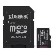 Kingstonova kartica MicroSDXC 256 GB Canvas Select Plus, U1, V10, A1, adapter SD