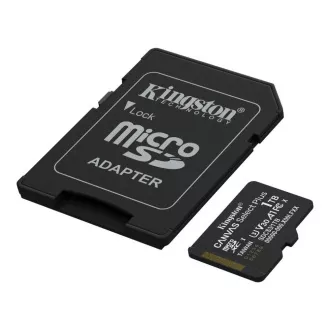Kingstonova kartica MicroSDXC 1TB Canvas Select Plus, U3, V30, A1, adapter SD