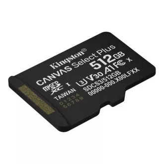 Kingston MicroSDXC 512 GB Canvas Select Plus, U3, V30, A1