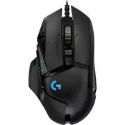 Logitech G502 Hero Gaming Mouse, USB, žična USB, 16000 DPI, črna