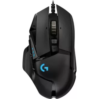 Logitech G502 Hero Gaming Mouse, USB, žična USB, 16000 DPI, črna