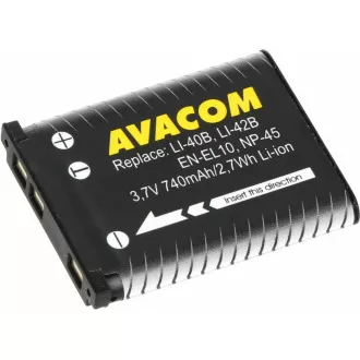 AVACOM Olympus Li-40B, Li-42B, Fujifilm NP-45, Nikon EN-EL10 Li-Ion 3,7V 740mAh 2,7Wh