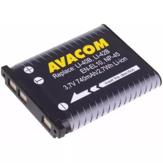 AVACOM Olympus Li-40B, Li-42B, Fujifilm NP-45, Nikon EN-EL10 Li-Ion 3,7V 740mAh 2,7Wh