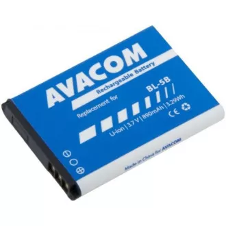 AVACOM baterija za mobilni telefon Nokia 3220, 6070, Li-Ion 3, 7V 890mAh (nadomestna baterija BL-5B) AVACOM baterija za mobilni telefon Nokia 3220, 6070, Li-Ion 3, 7V 890mAh (nadomestna baterija BL-5B)