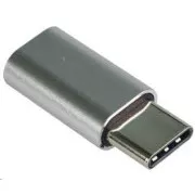 PREMIUMCORD Adapter USB 3.1 C/male - USB 2.0 Micro-B/female, srebrn