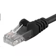 PREMIUMCORD Preklopni kabel UTP RJ45-RJ45 CAT5e 0,25 m črn