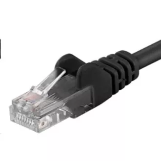 PREMIUMCORD Preklopni kabel UTP RJ45-RJ45 CAT5e 0,25 m črn