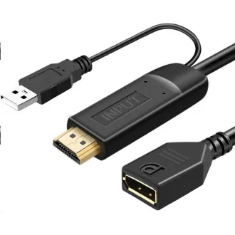 PremiumCord HDMI 2.0 z adapterjem DisplayPort 1.2 4K@60Hz 25cm