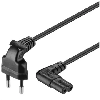 PREMIUMCORD 230V napajalni kabel za magnetofon z ukrivljenimi priključki 1m
