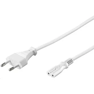 PREMIUMCORD 230V napajalni kabel za magnetofon 2m, bel