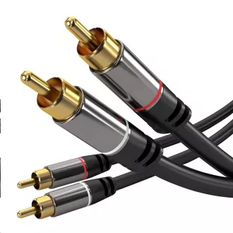 Kabel PREMIUMCORD, 2x CINCH-2x CINCH M/M, 3 m