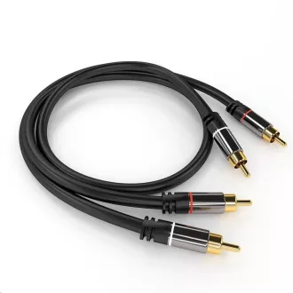 Kabel PREMIUMCORD, 2x CINCH-2x CINCH M/M, 3 m